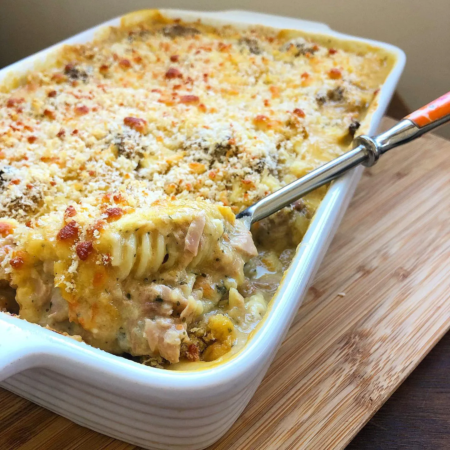 Sausage and Noodle Casserole with Broccoli and Cheese