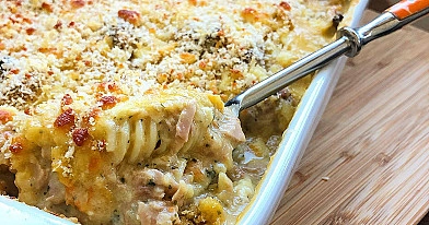 Sausage and Noodle Casserole with Broccoli and Cheese