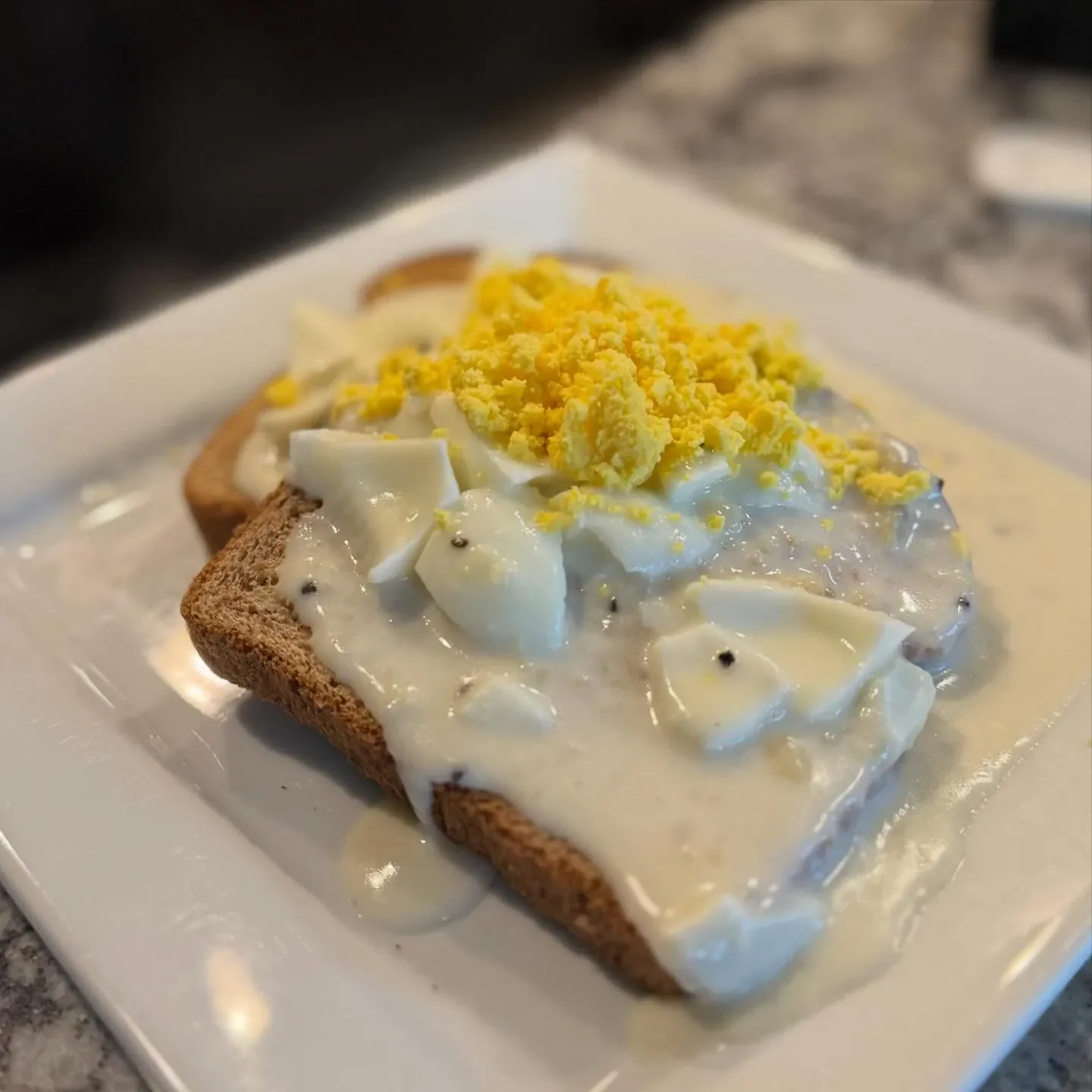 Creamed Eggs on Toast