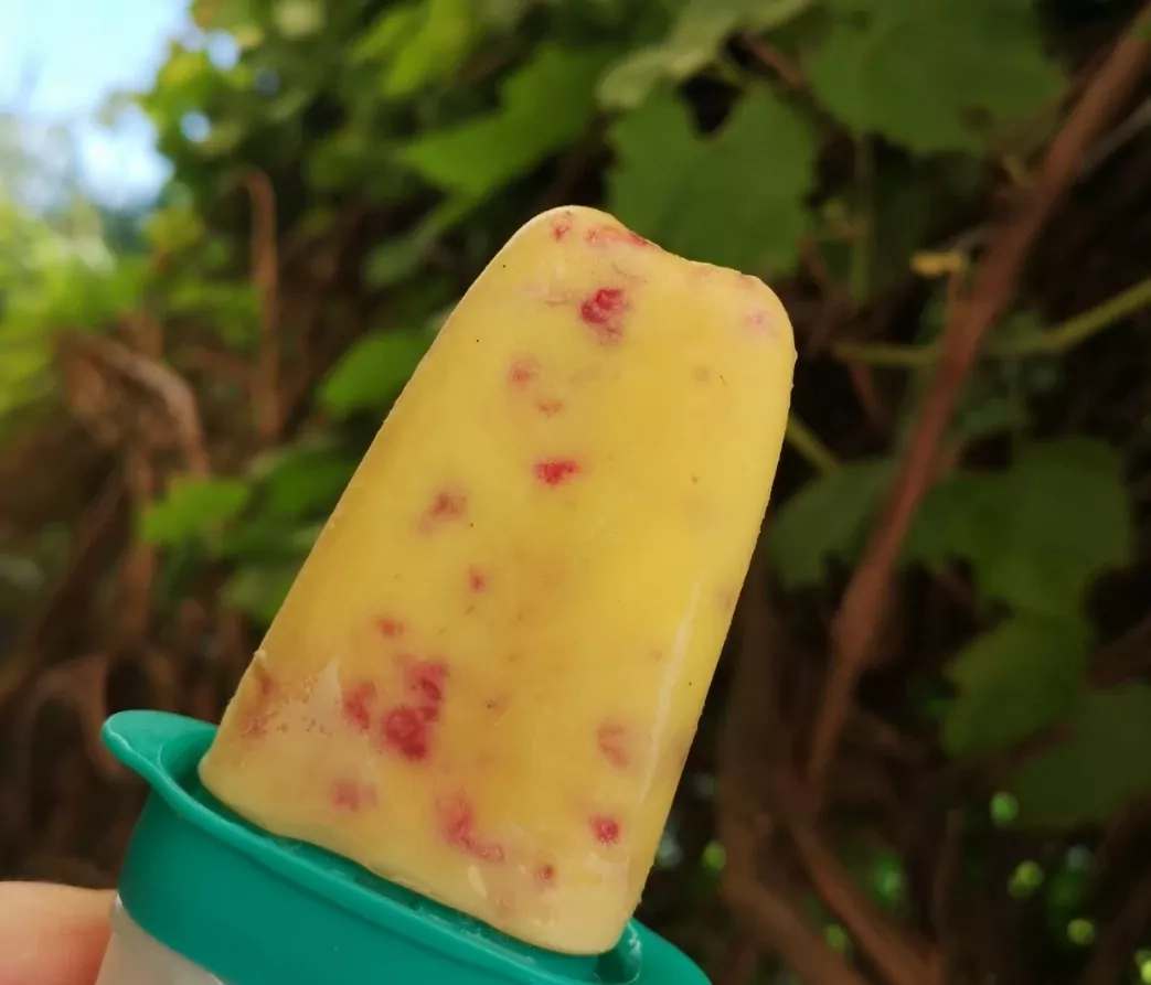 Ledai "Tuti fruti" su avietėmis
