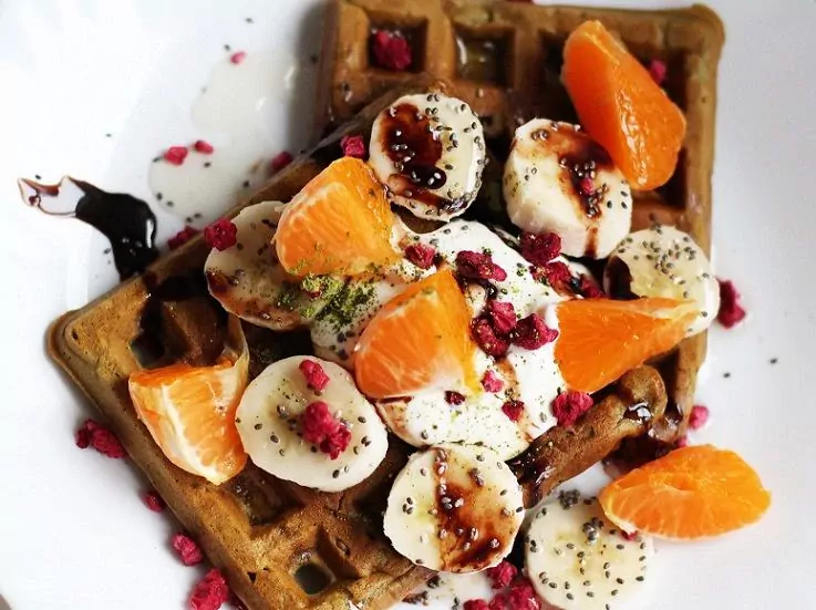 Matcha Grüner Tee Waffeln