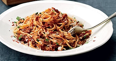 Bolognese spagečiai (spaghetti) su faršu