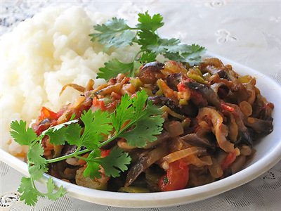 Баклажаны, тушеные с овощами на сковороде - 5 пошаговых фото в рецепте