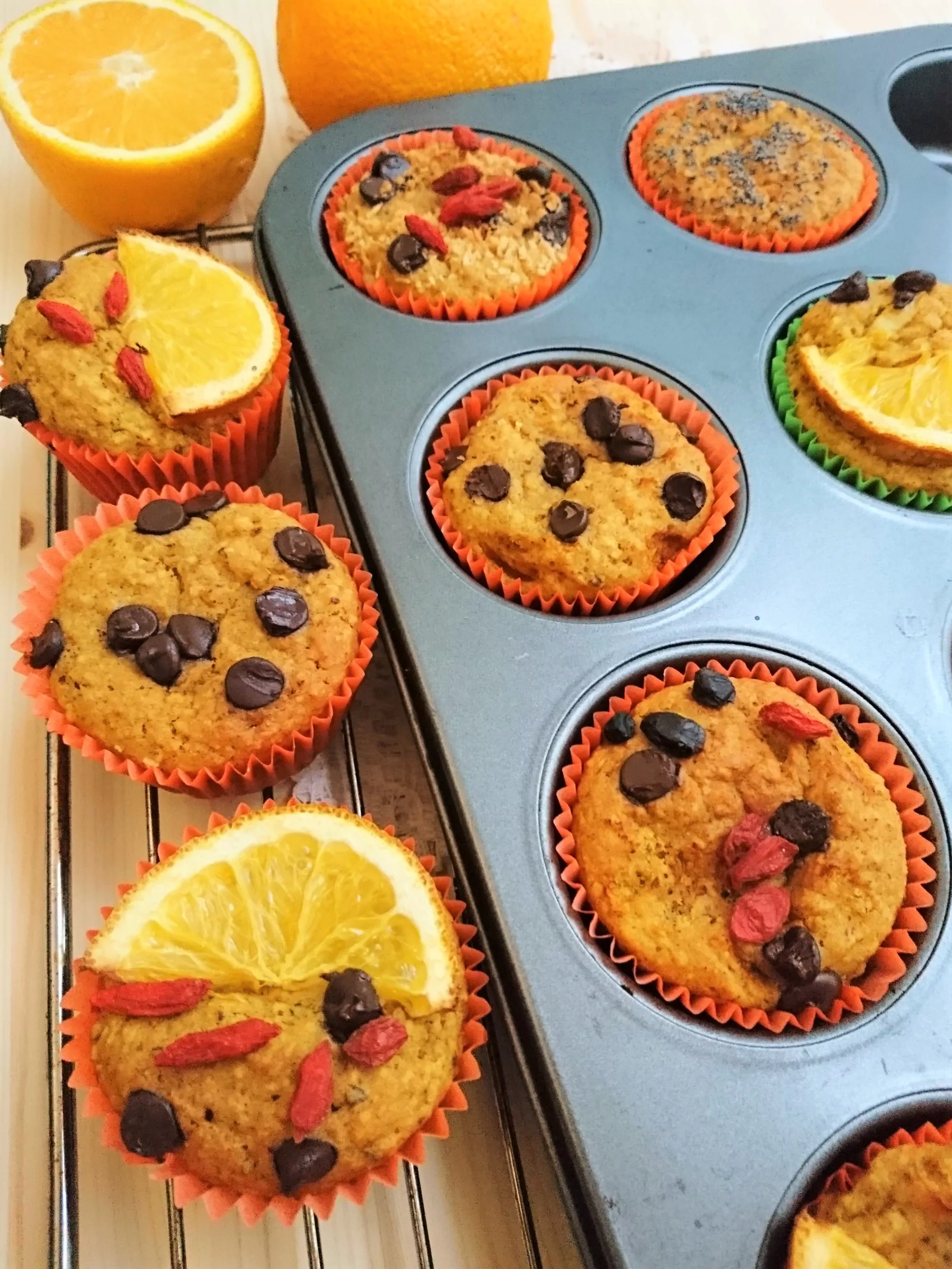 Пушистые и очень насыщенные веганские кексы из тыквы с апельсинами