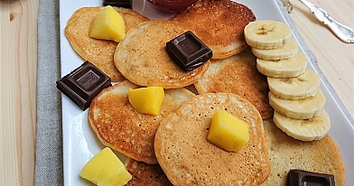 Легкие и воздушные веганские банановые оладьи