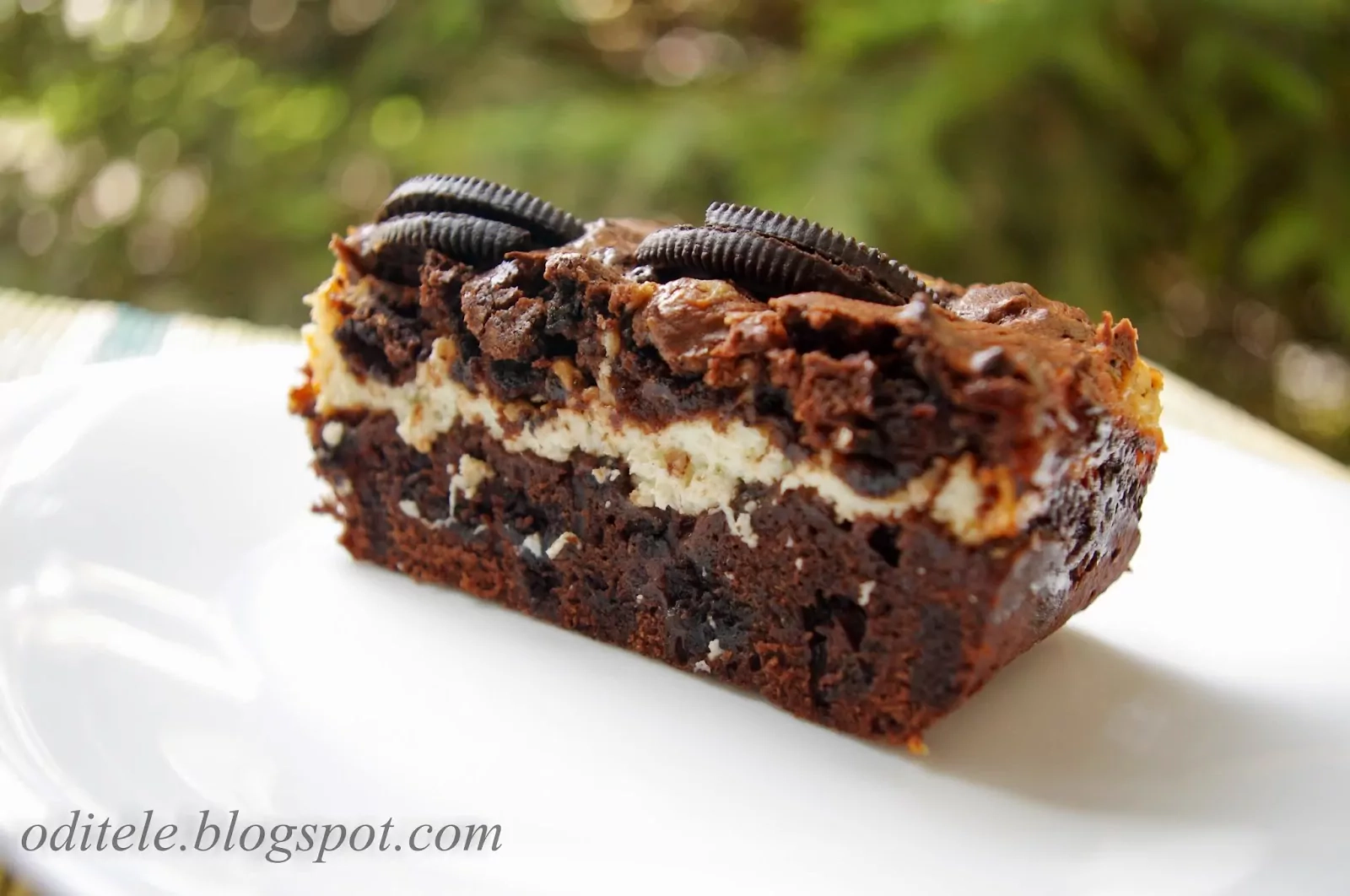 Pyragas - braunis: Brownis su oreo sausainiais
