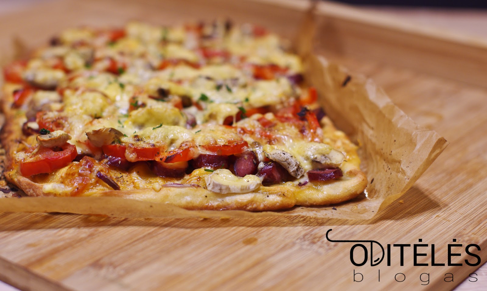 рецепт домашней пиццы с колбасой сыром и шампиньонами фото 105