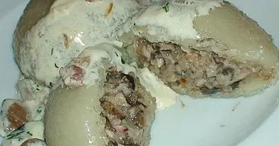 Bulvinukai su miško grybais