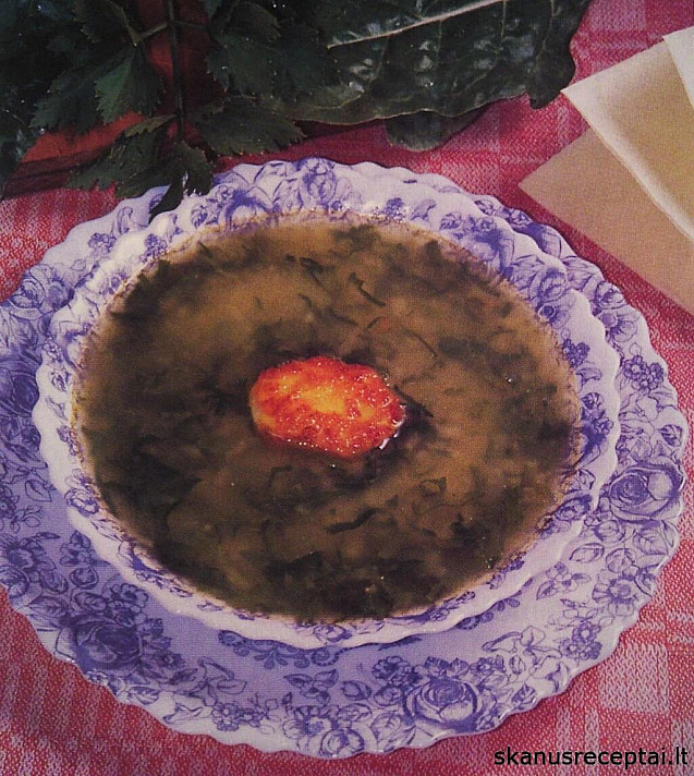 Lithuanian blended potato soup