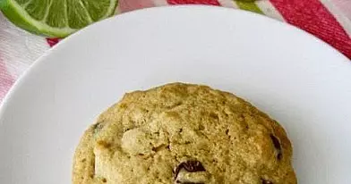 Sausainiai su žaliąja citrina ir šokolado gabaliukais