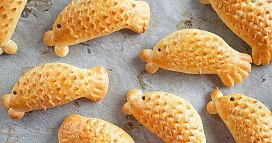 Bandelės su vištienos ir grybų įdaru "Auksinės žuvelės"